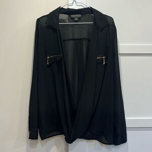 Black Sheer Blouse